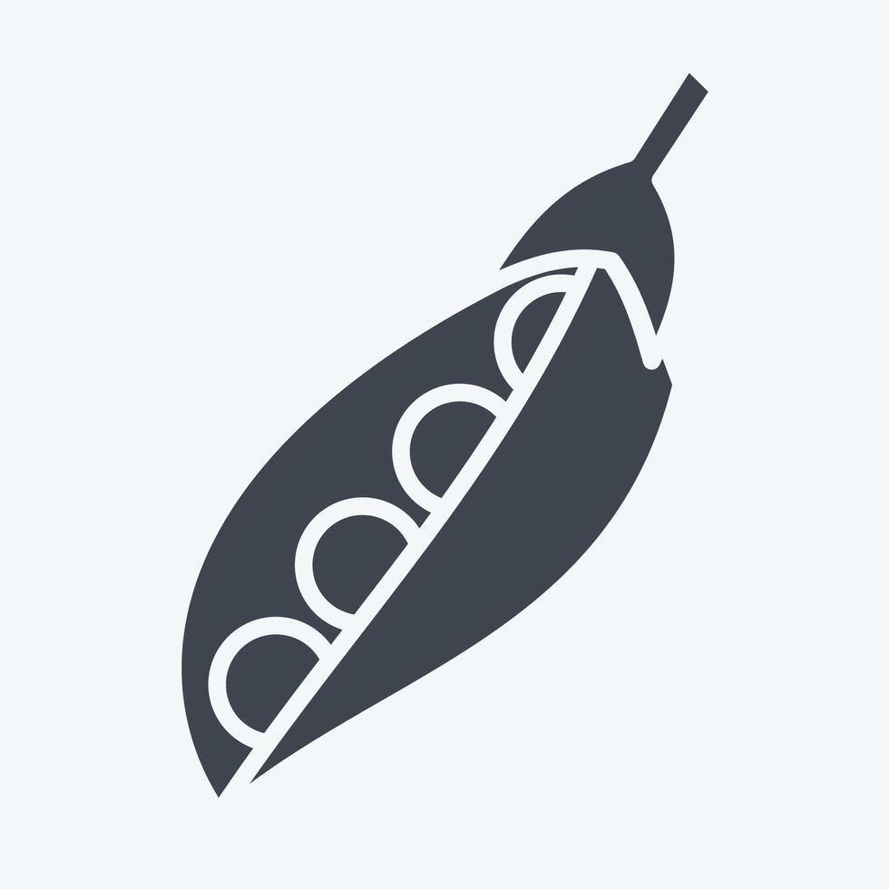 Icon Peas. related to Fruits and Vegetables symbol. glyph style. editable vector