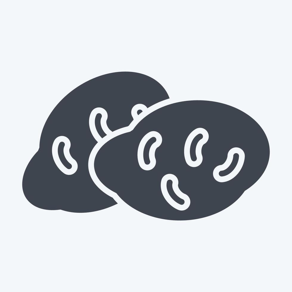 Icon Potato. related to Fruits and Vegetables symbol. glyph style. editable vector