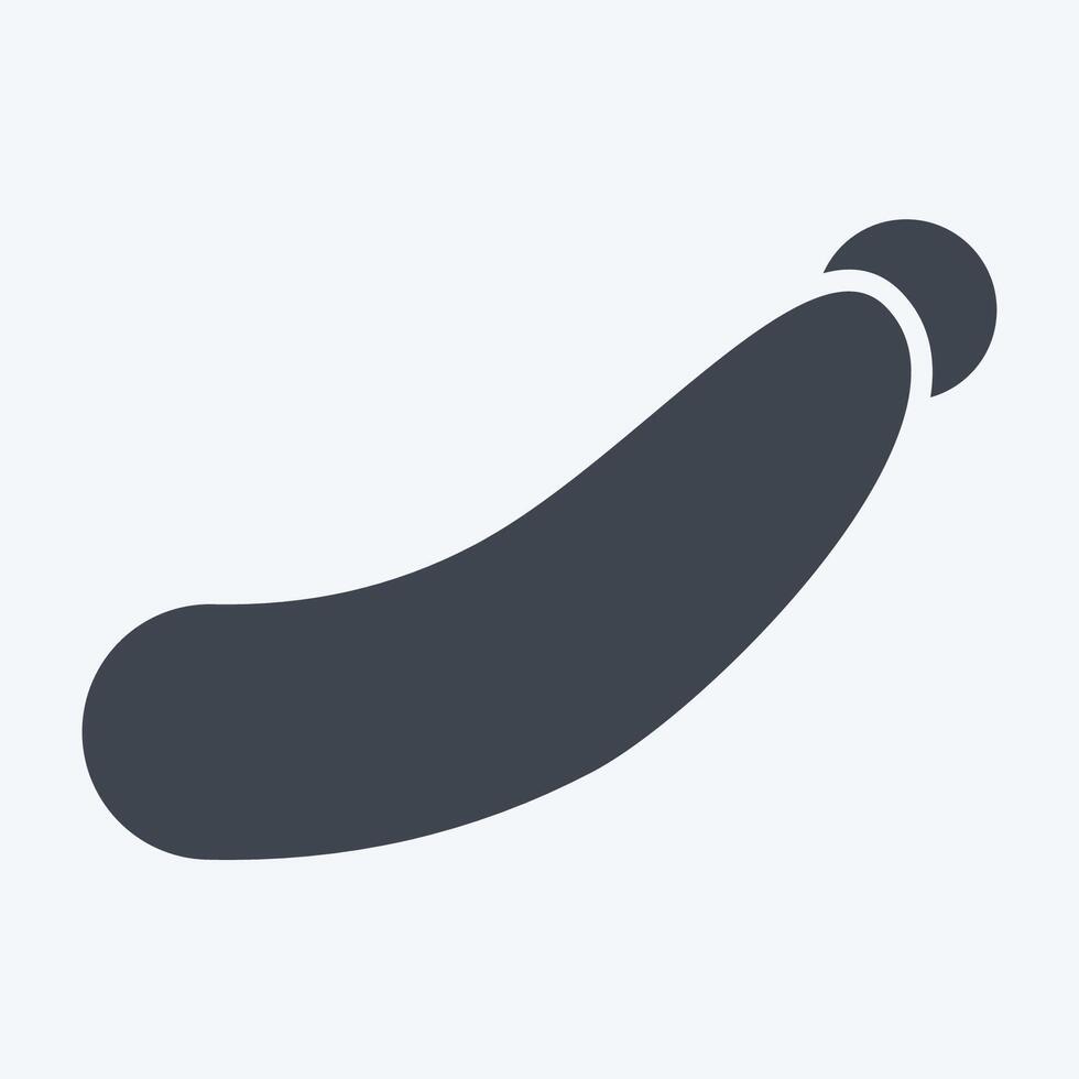 Icon Zucchini. related to Fruits and Vegetables symbol. glyph style. editable vector