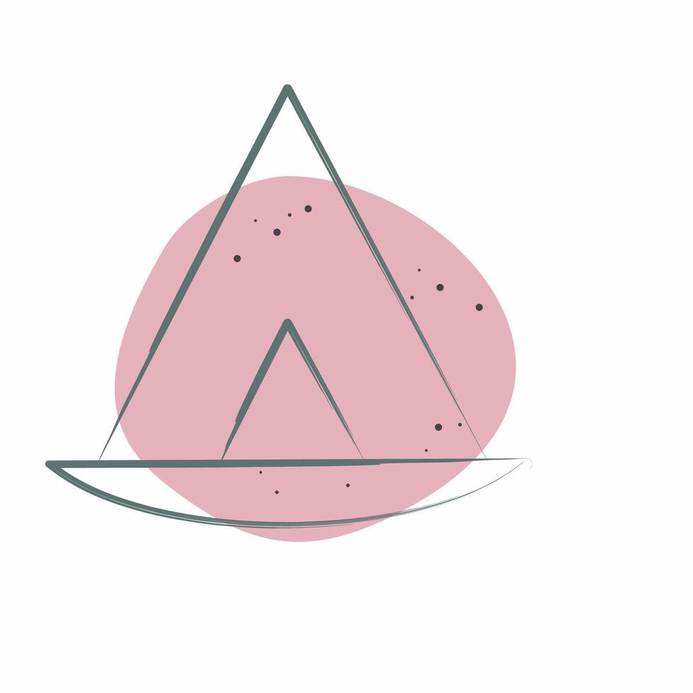 Icon Wigwam. related to House symbol. Color Spot Style. design editable vector