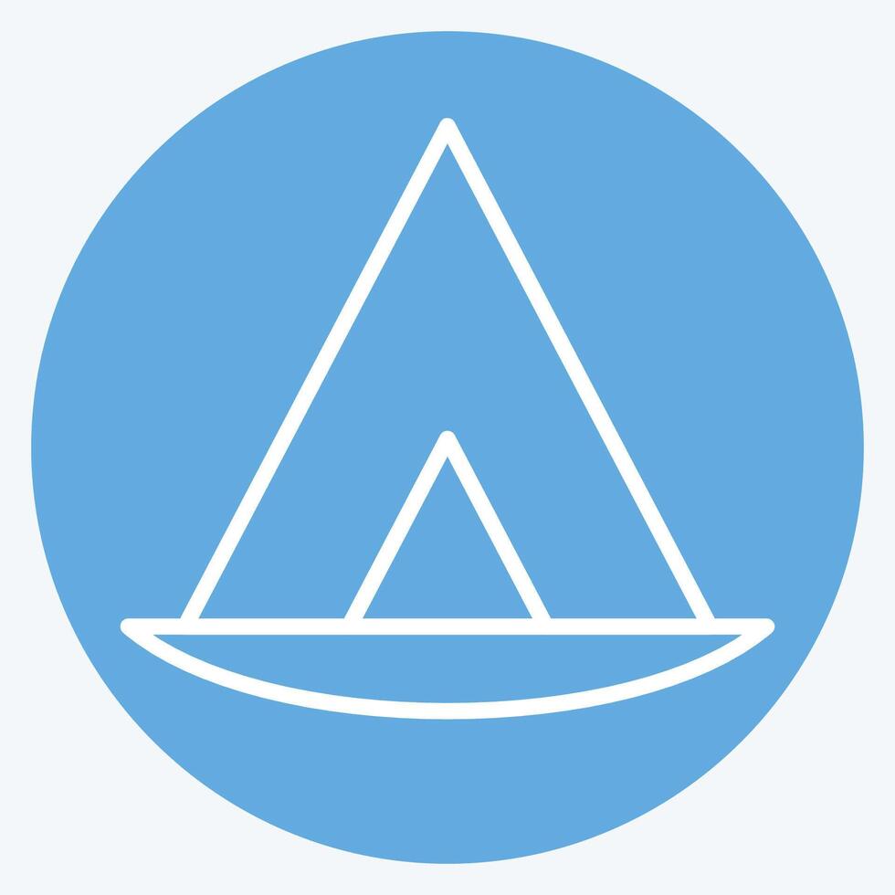 Icon Wigwam. related to House symbol. blue eyes style. design editable vector