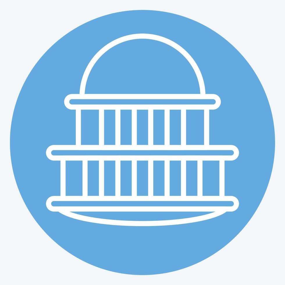 Icon Capitol. related to House symbol. blue eyes style. design editable vector