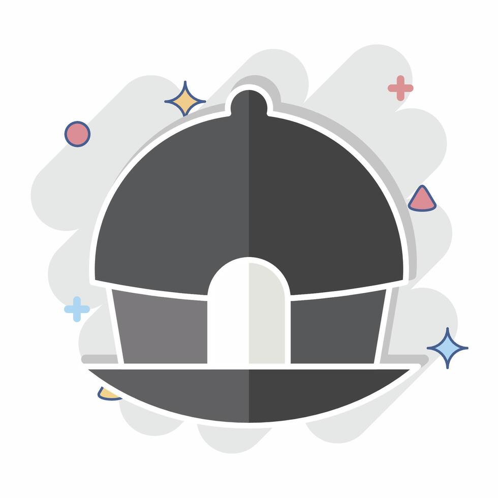 Icon Huuuut. related to House symbol. comic style. design editable vector