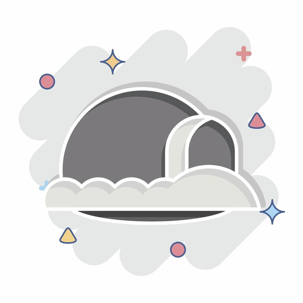 Icon Inglo. related to House symbol. comic style. design editable vector