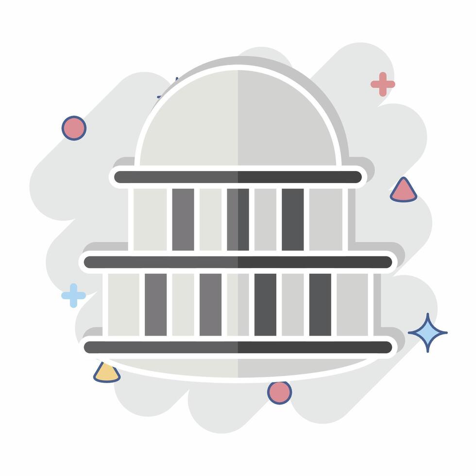 Icon Capitol. related to House symbol. comic style. design editable vector