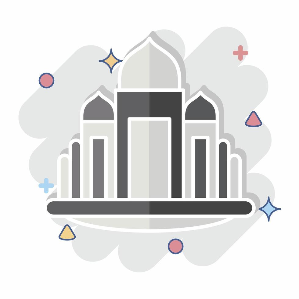 Icon Basilica. related to House symbol. comic style. design editable vector