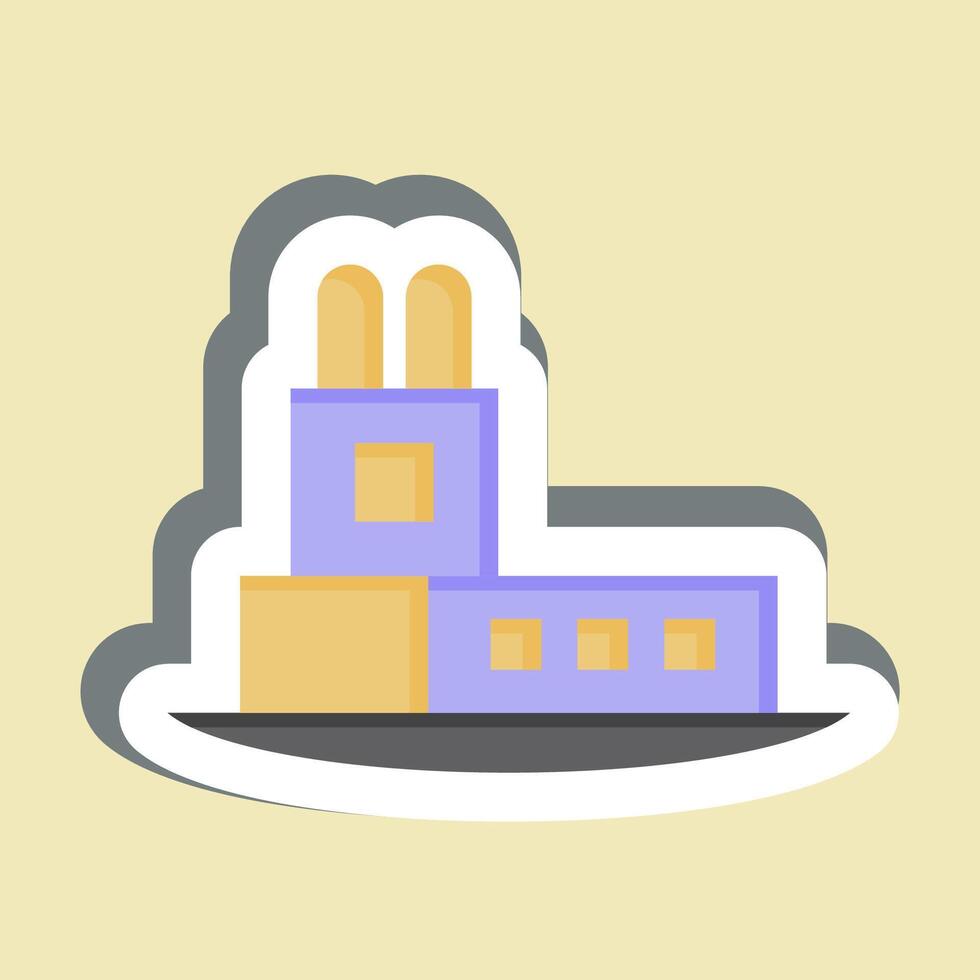 Sticker Tower. related to House symbol. design editable vector