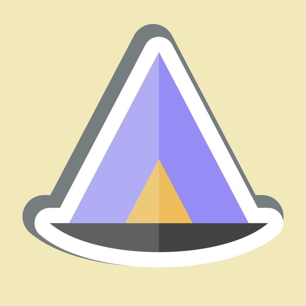 Sticker Wigwam. related to House symbol. design editable vector