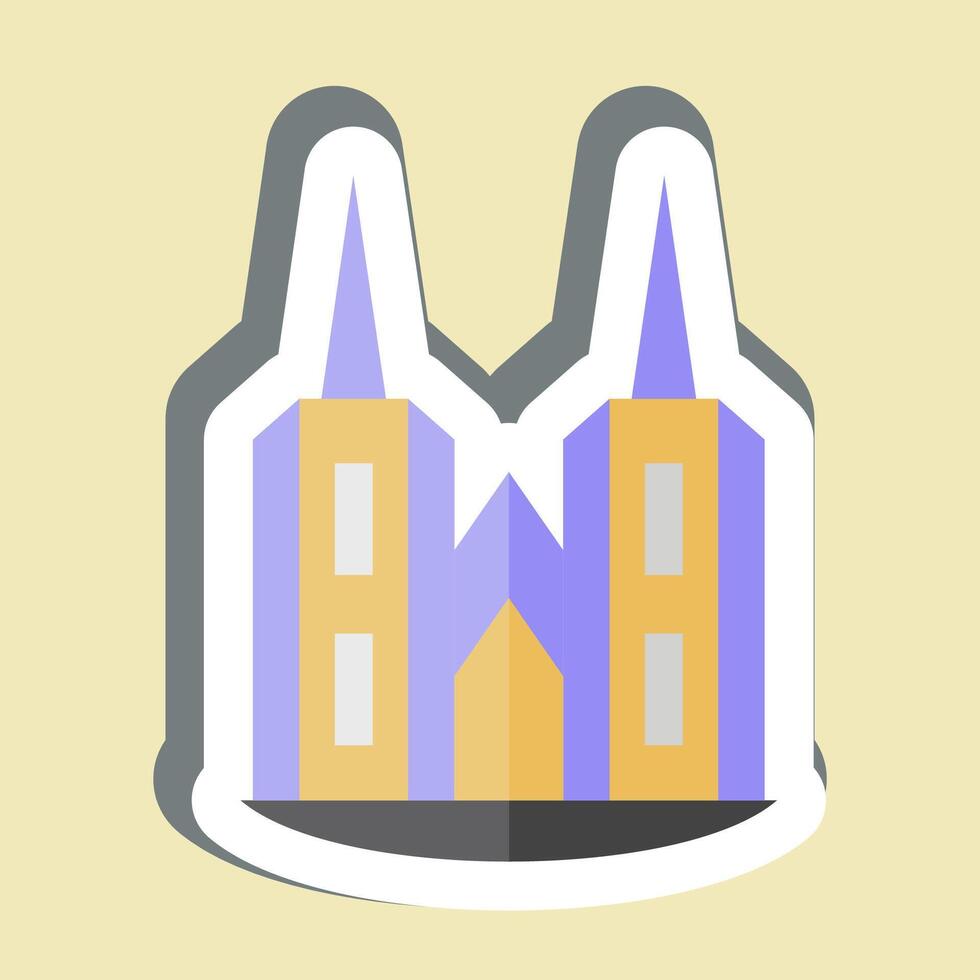 Sticker Cathedral. related to House symbol. design editable vector