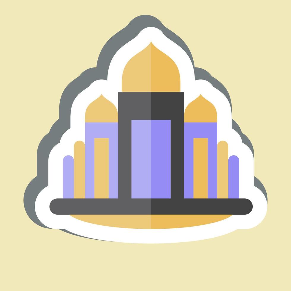 Sticker Basilica. related to House symbol. design editable vector