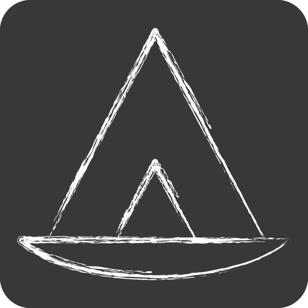 Icon Wigwam. related to House symbol. chalk Style. design editable vector