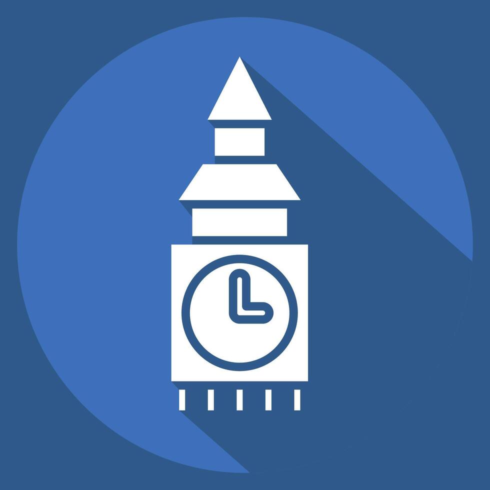 Icon Fortress. related to House symbol. long shadow style. design editable vector