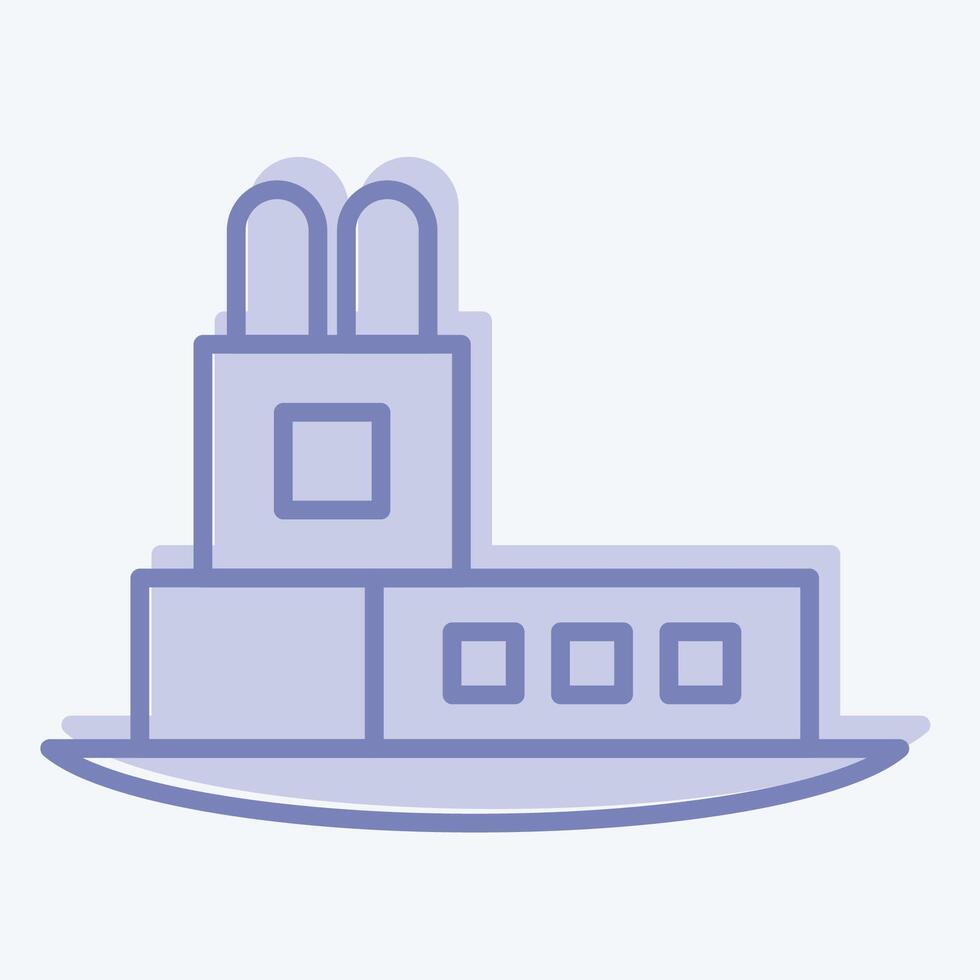 Icon Tower. related to House symbol. two tone style. design editable vector