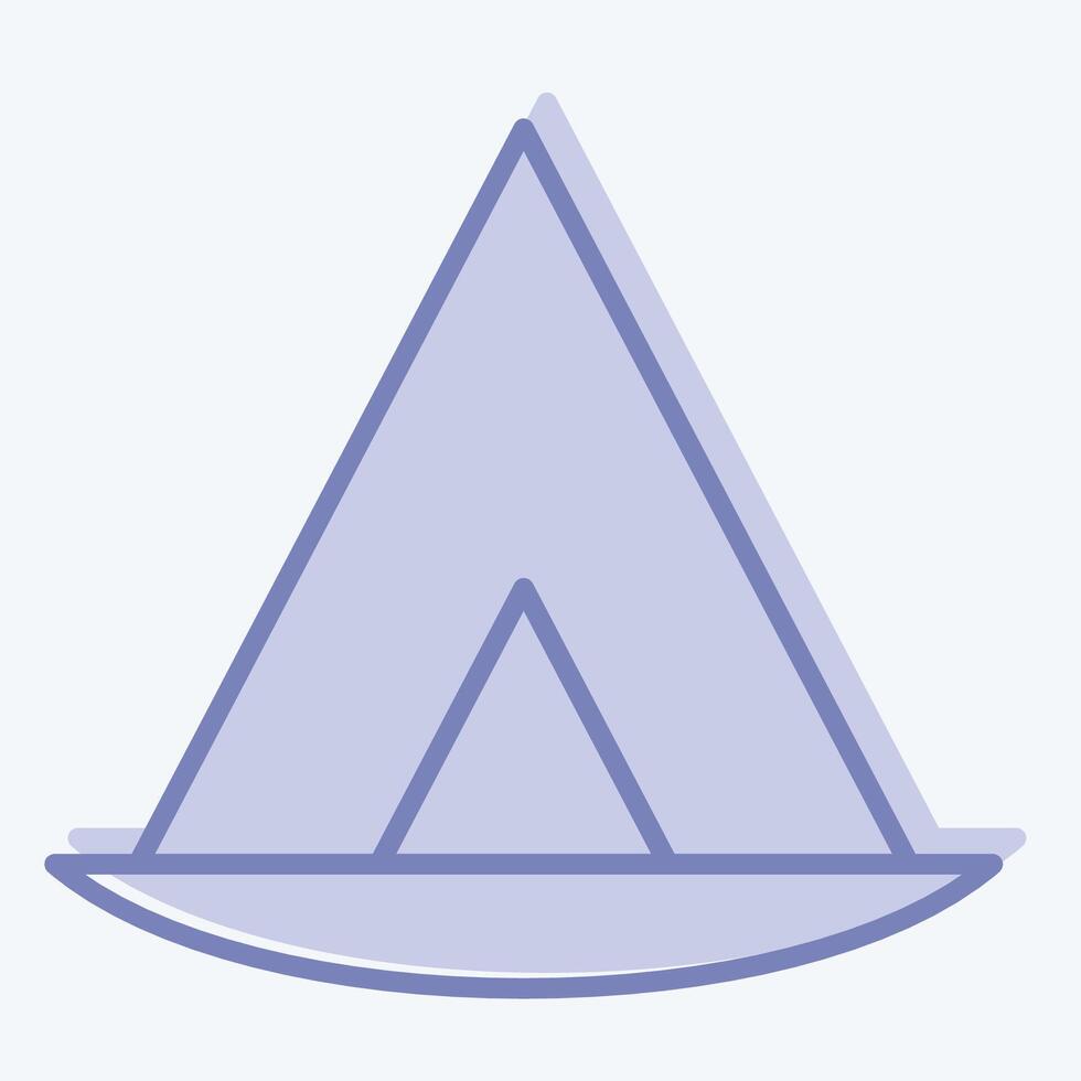 Icon Wigwam. related to House symbol. two tone style. design editable vector