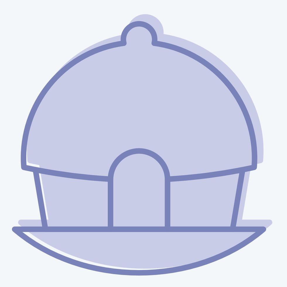 Icon Huuuut. related to House symbol. two tone style. design editable vector