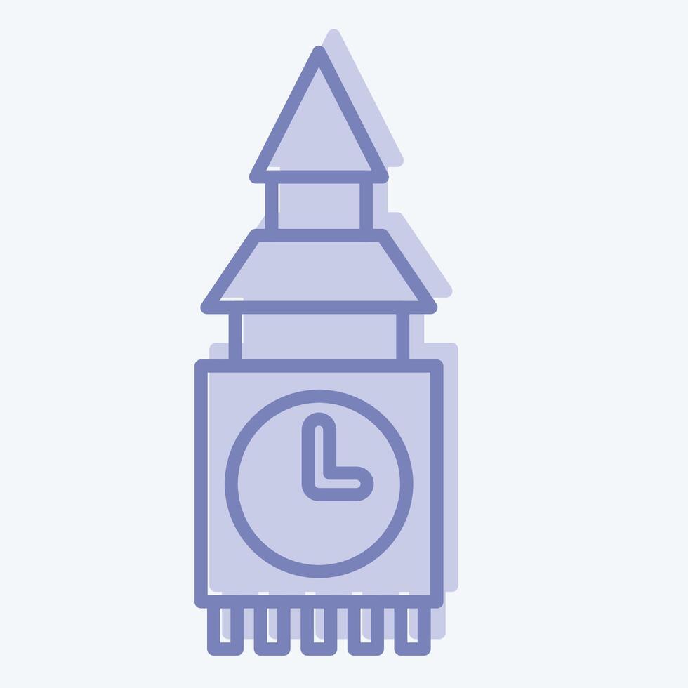 Icon Fortress. related to House symbol. two tone style. design editable vector