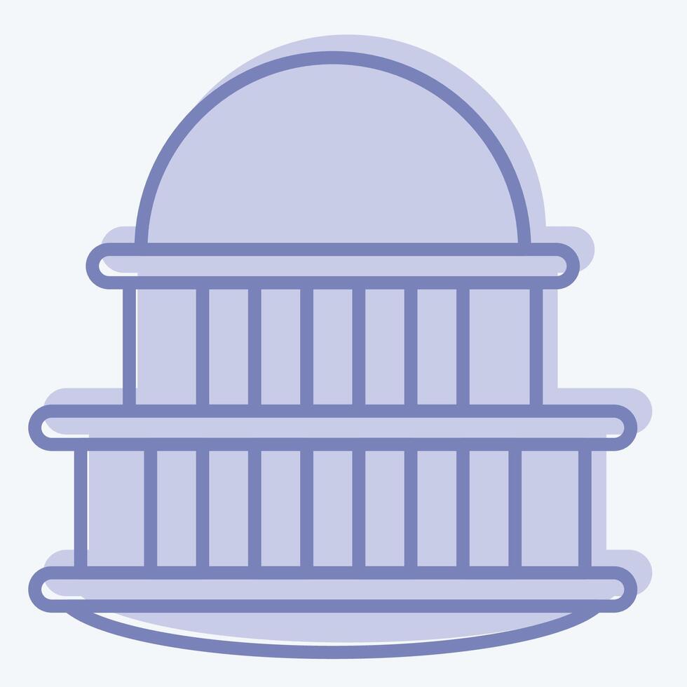 Icon Capitol. related to House symbol. two tone style. design editable vector