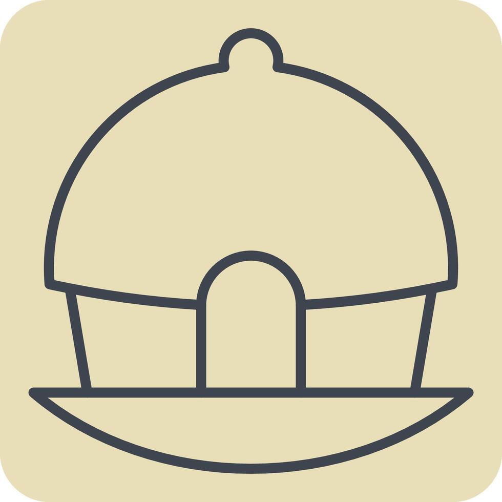 Icon Huuuut. related to House symbol. hand drawn style. design editable vector