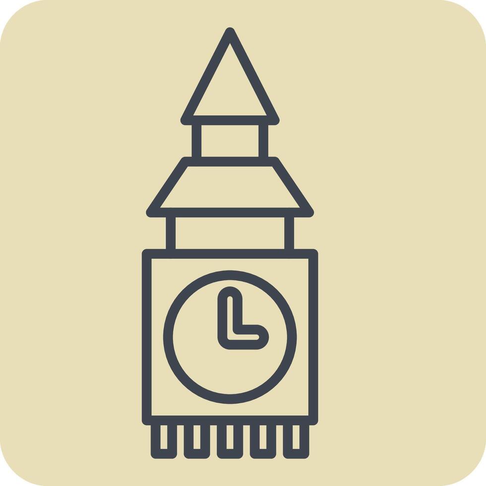 Icon Fortress. related to House symbol. hand drawn style. design editable vector