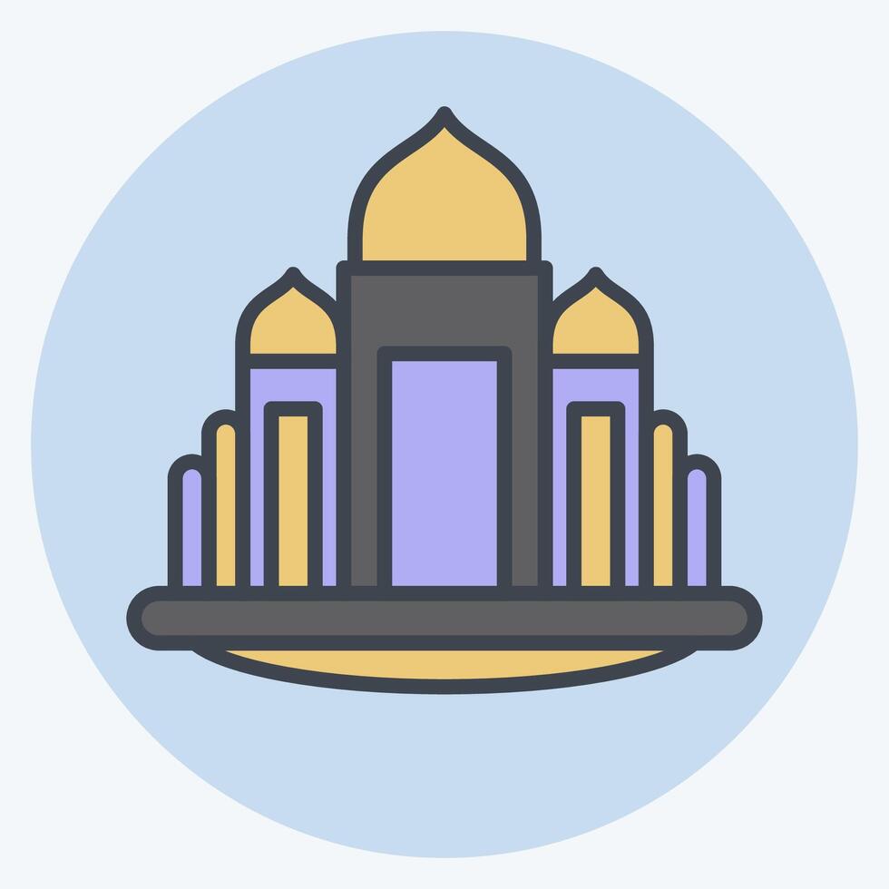 Icon Basilica. related to House symbol. color mate style. design editable vector