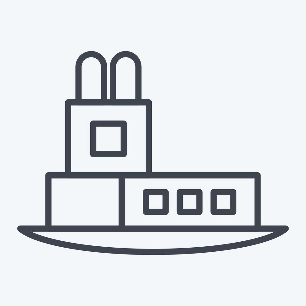 Icon Tower. related to House symbol. line style. design editable vector