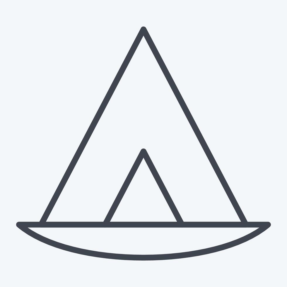 Icon Wigwam. related to House symbol. line style. design editable vector