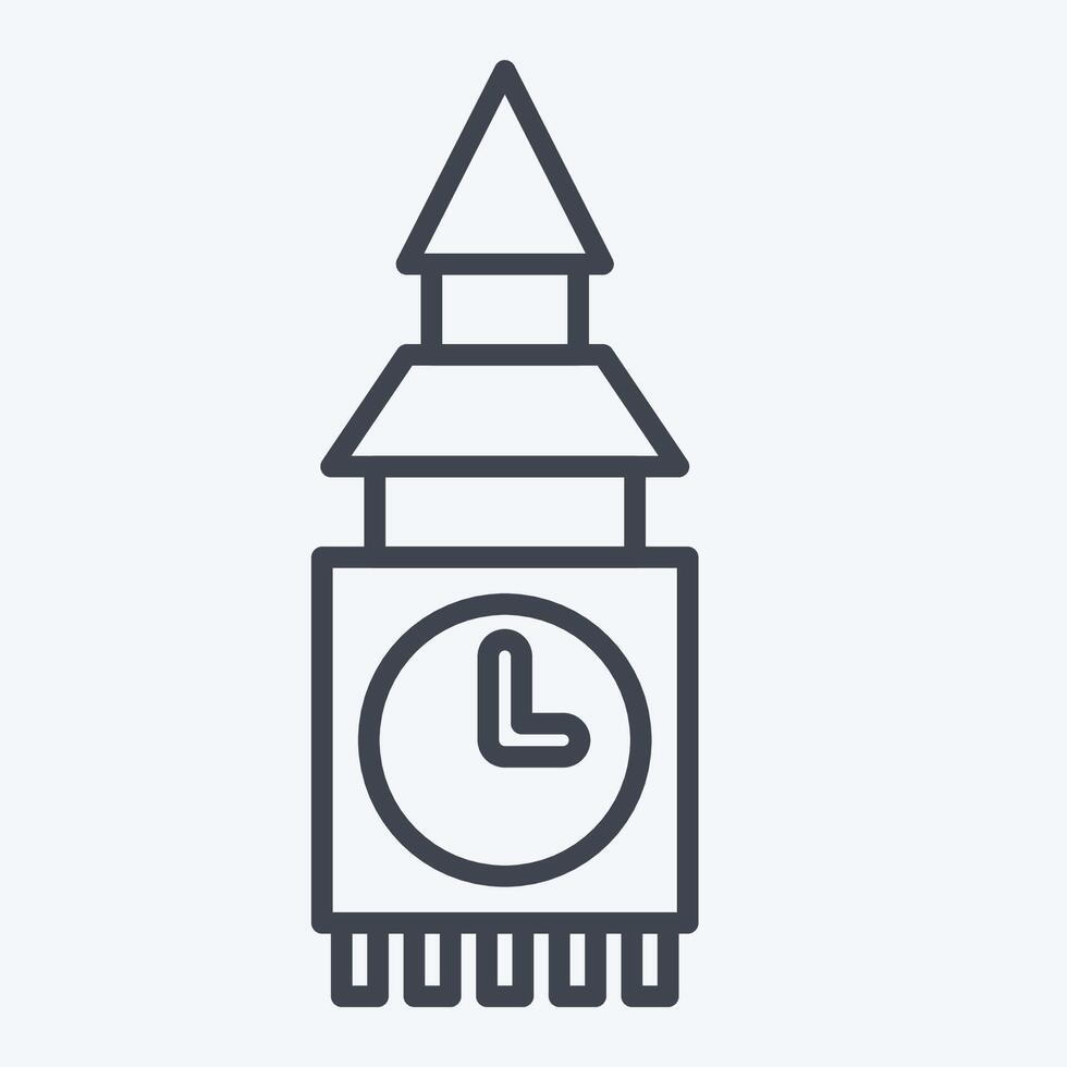 Icon Fortress. related to House symbol. line style. design editable vector