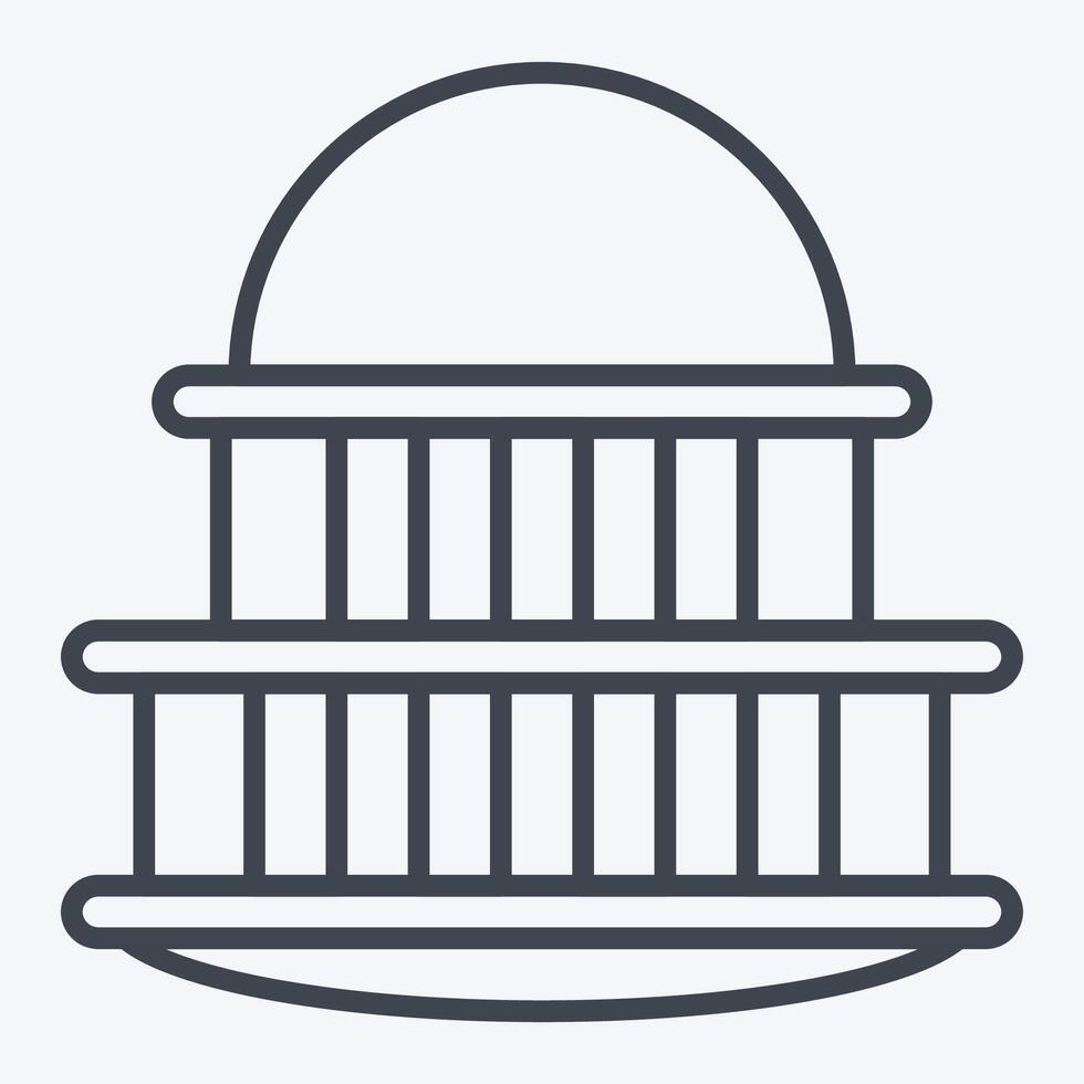 Icon Capitol. related to House symbol. line style. design editable vector