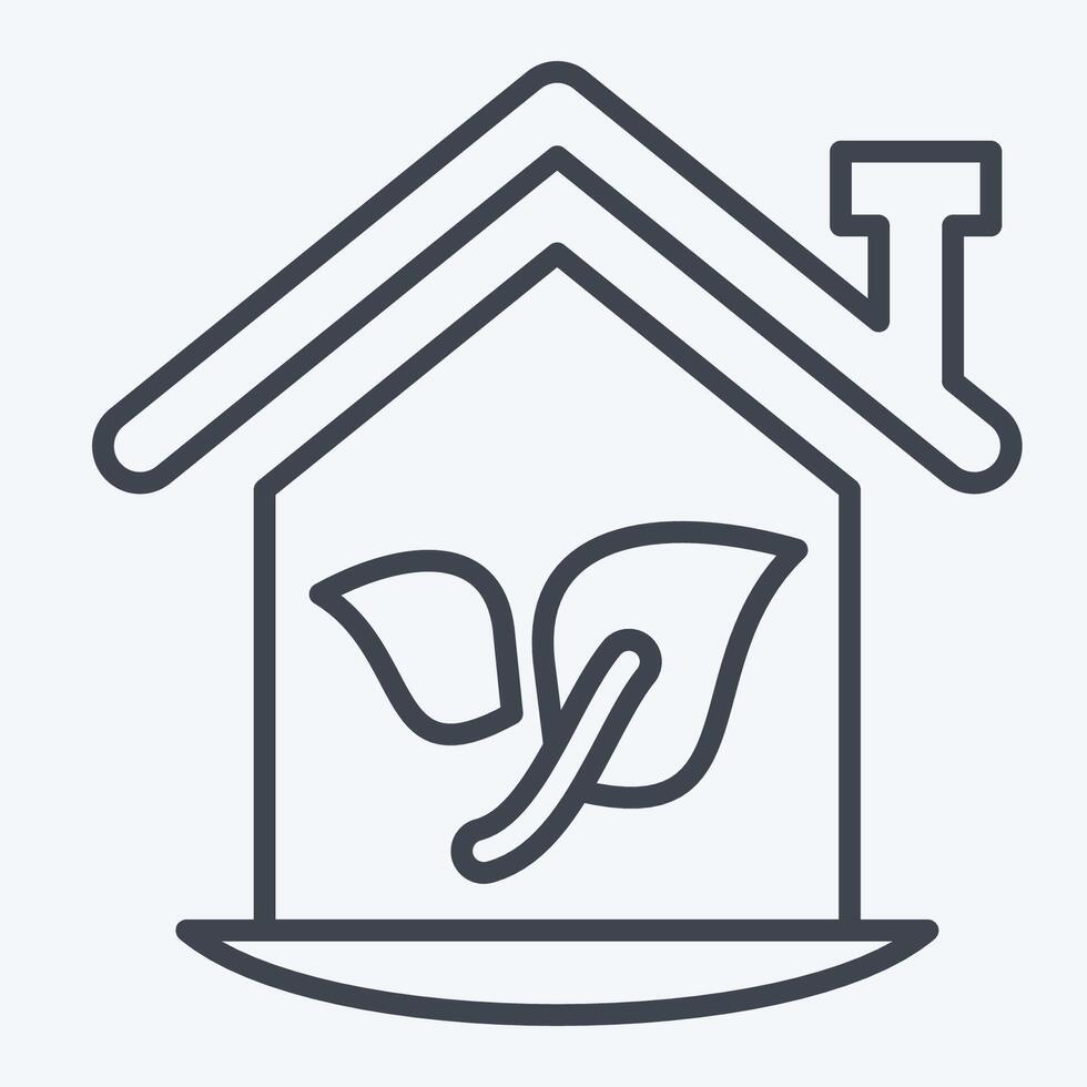 Icon Eco House. related to House symbol. line style. design editable vector