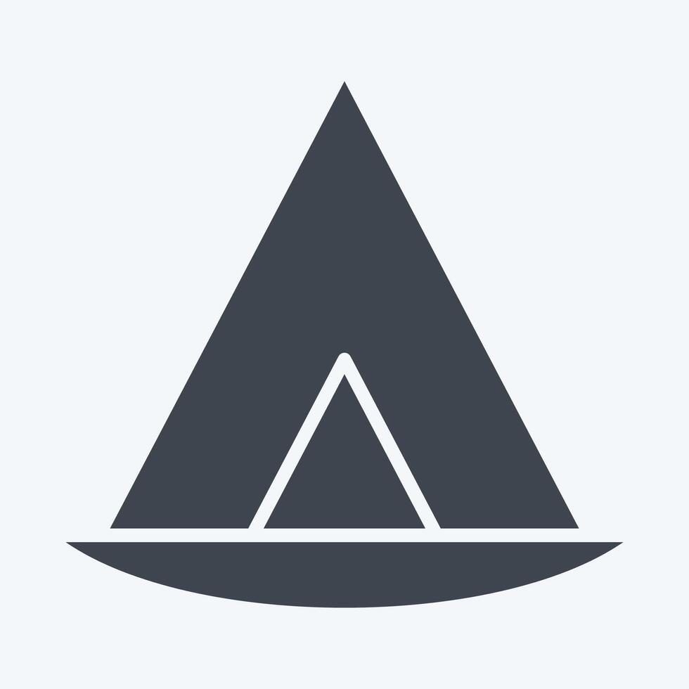 Icon Wigwam. related to House symbol. glyph style. design editable vector