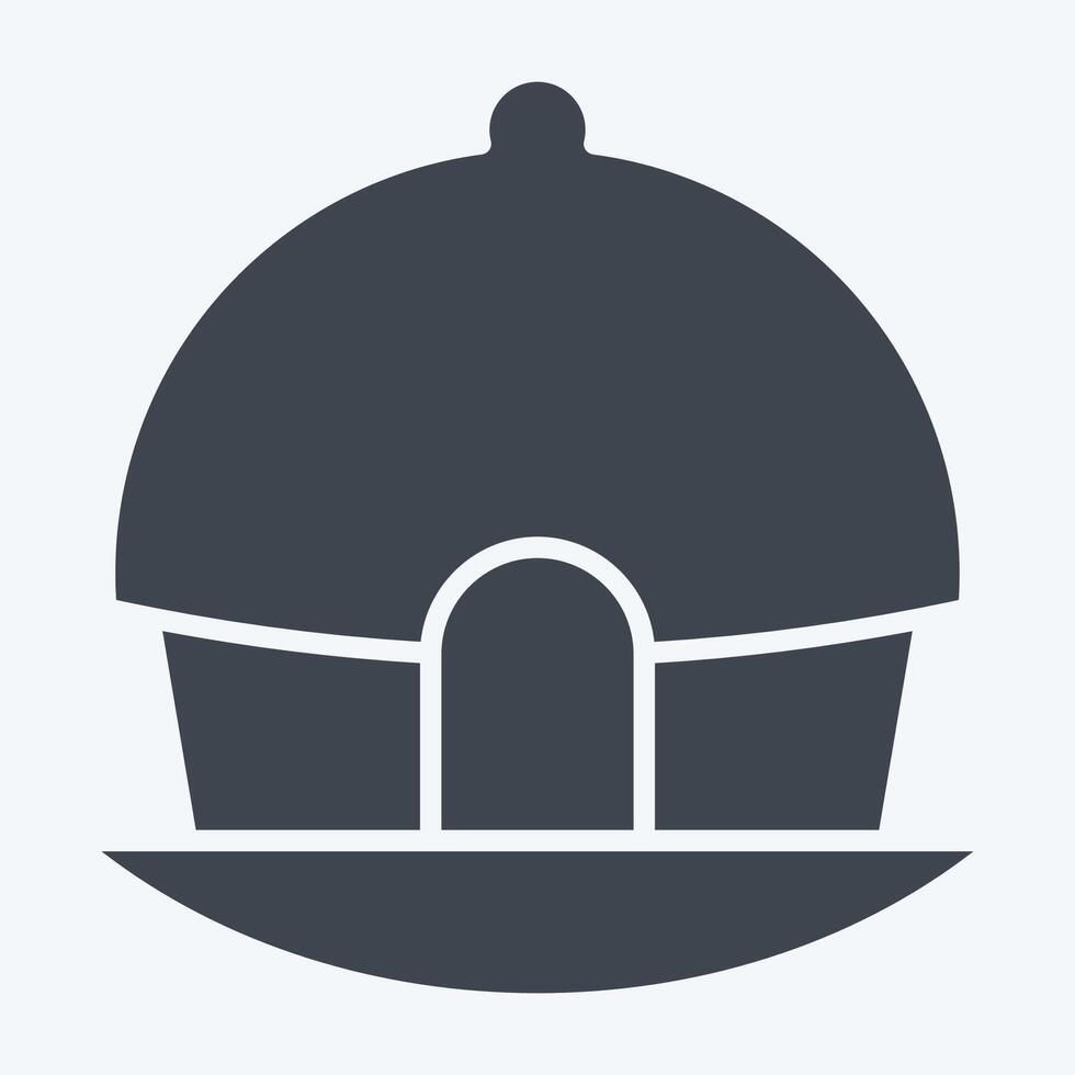 Icon Huuuut. related to House symbol. glyph style. design editable vector