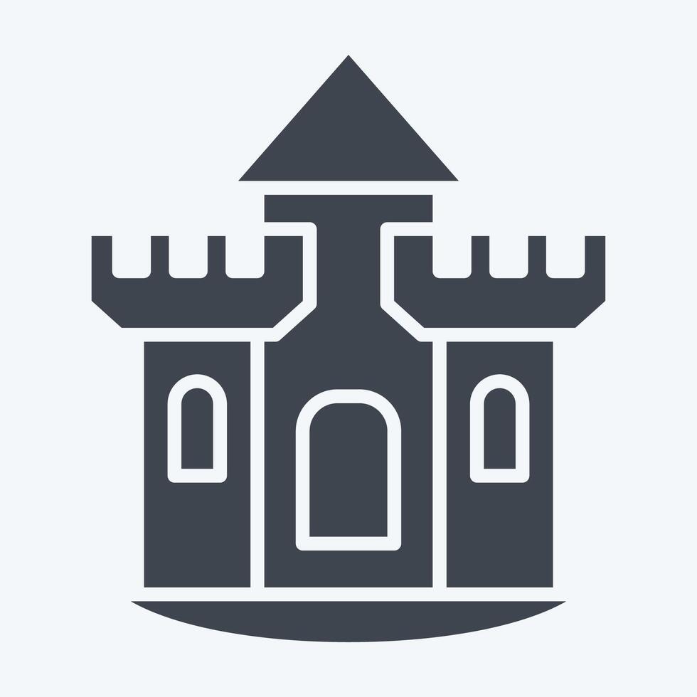 Icon Castle. related to House symbol. glyph style. design editable vector