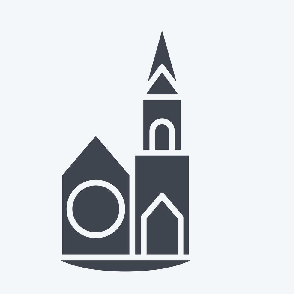 Icon Chapel. related to House symbol. glyph style. design editable vector
