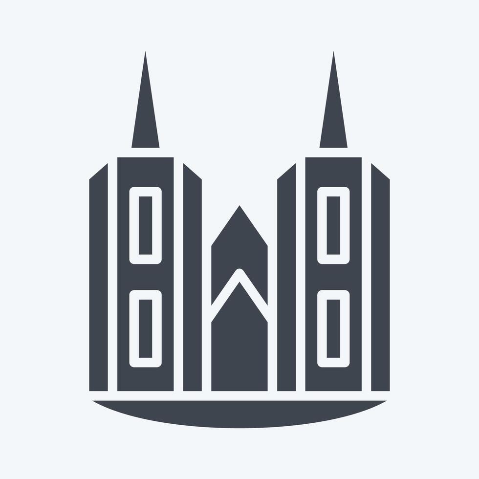 Icon Cathedral. related to House symbol. glyph style. design editable vector