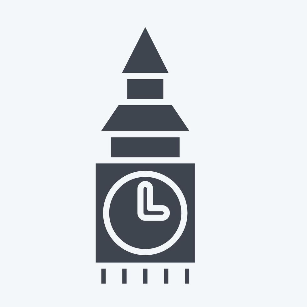 Icon Fortress. related to House symbol. glyph style. design editable vector
