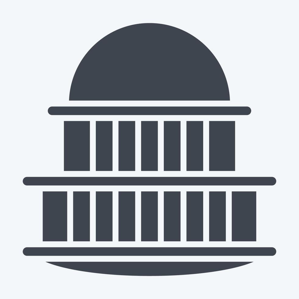 Icon Capitol. related to House symbol. glyph style. design editable vector