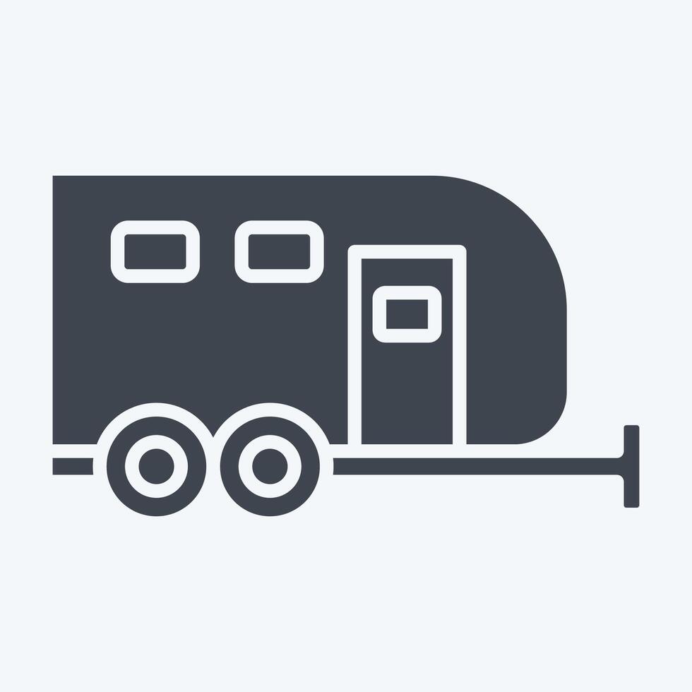 Icon Caravan. related to House symbol. glyph style. design editable vector