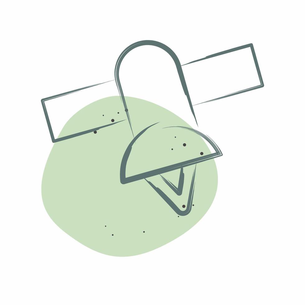 Icon Satelillite Positioning. related to Location symbol. Color Spot Style. design editable vector