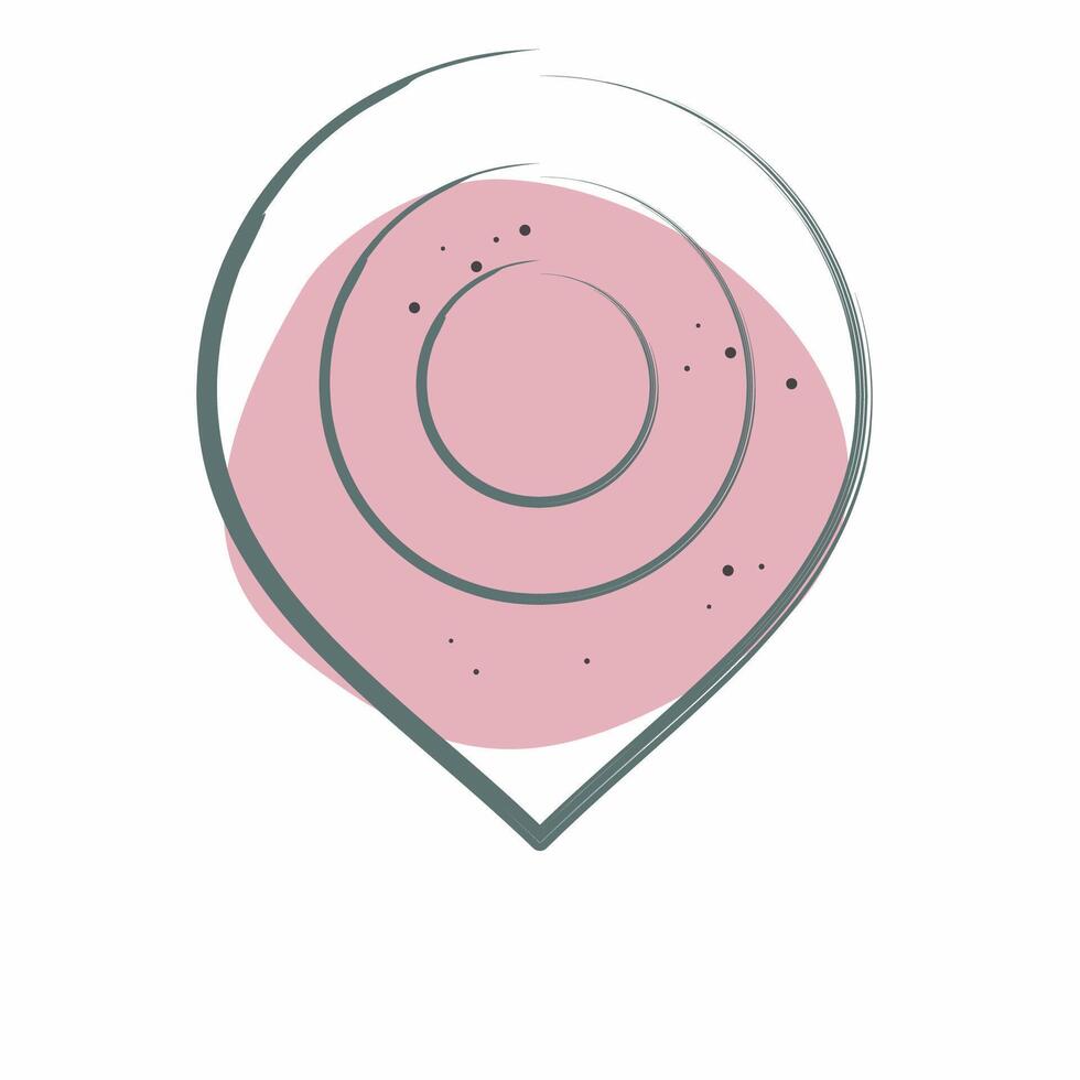 Icon Map Marker. related to Location symbol. Color Spot Style. design editable vector