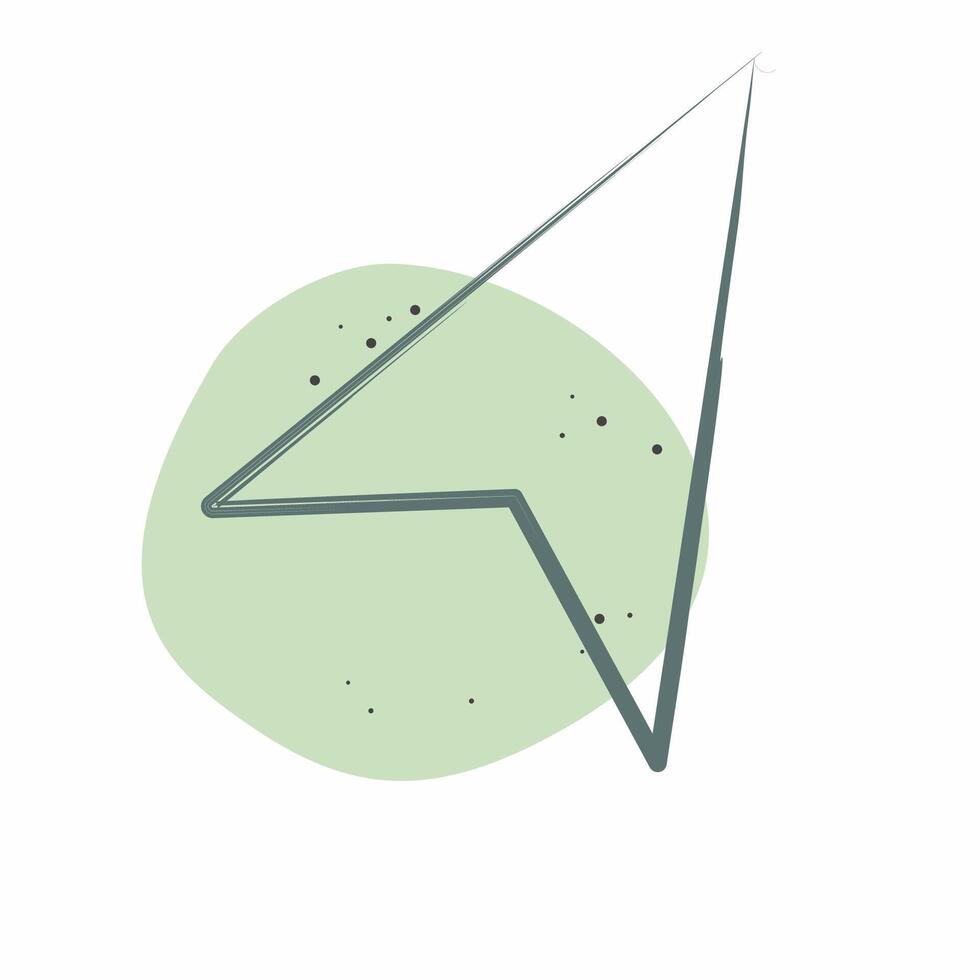 Icon Navigation. related to Location symbol. Color Spot Style. design editable vector