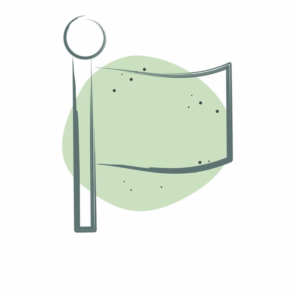Icon Flag. related to Location symbol. Color Spot Style. design editable vector