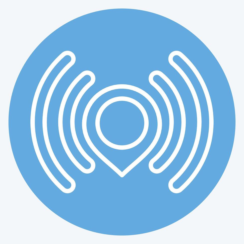 Icon Send Location. related to Location symbol. blue eyes style. design editable vector