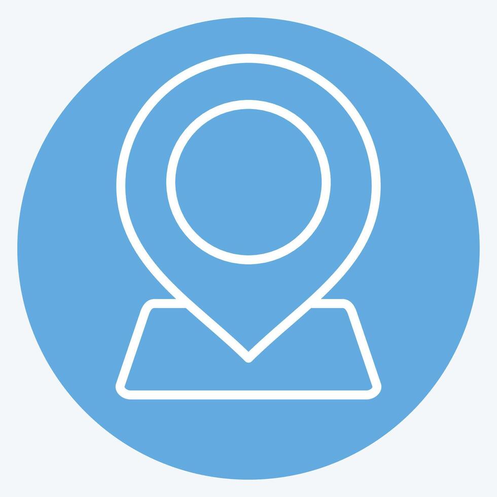 Icon Geographical Area. related to Location symbol. blue eyes style. design editable vector