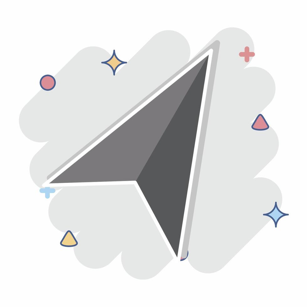 Icon Navigation. related to Location symbol. comic style. design editable vector