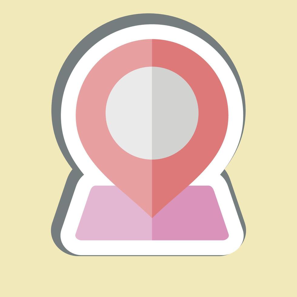 Sticker Geographical Area. related to Location symbol. design editable vector