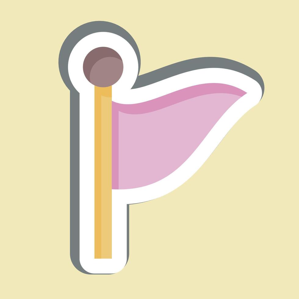 Sticker Flag 2. related to Location symbol. design editable vector