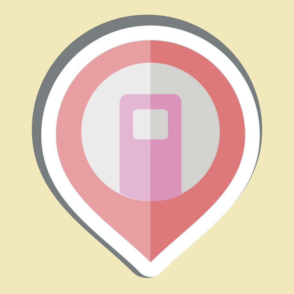 Sticker Charging Station. related to Location symbol. design editable vector