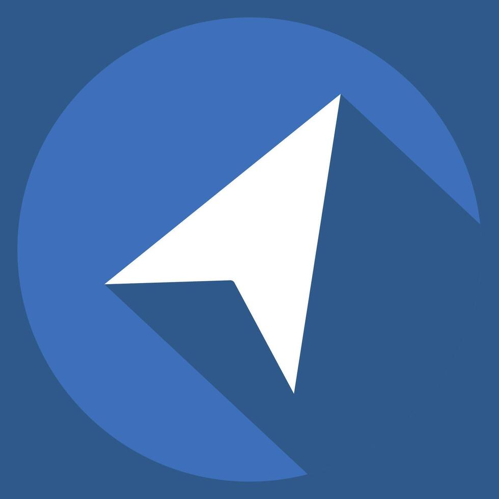 Icon Navigation. related to Location symbol. long shadow style. design editable vector