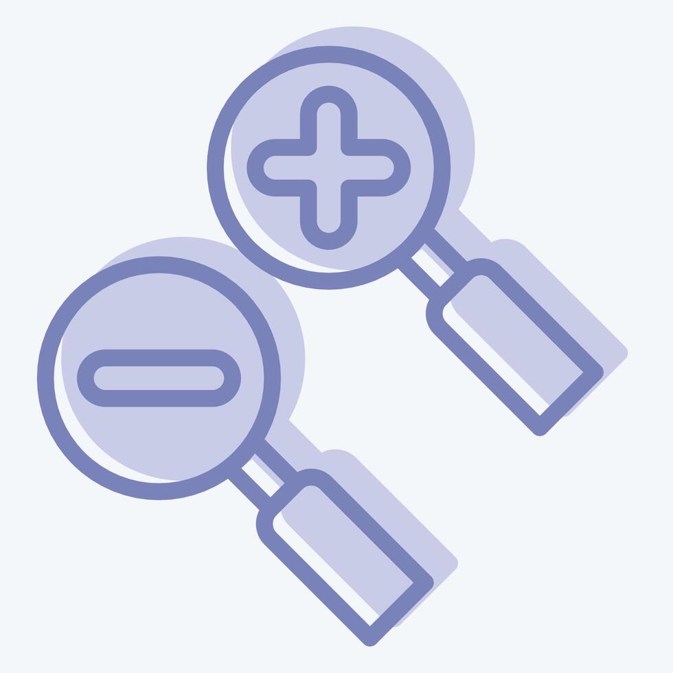 Icon Zoom Area. related to Location symbol. two tone style. design editable vector