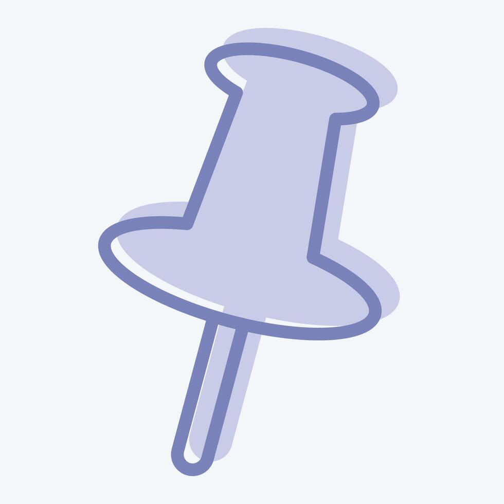 Icon Pin. related to Location symbol. two tone style. design editable vector